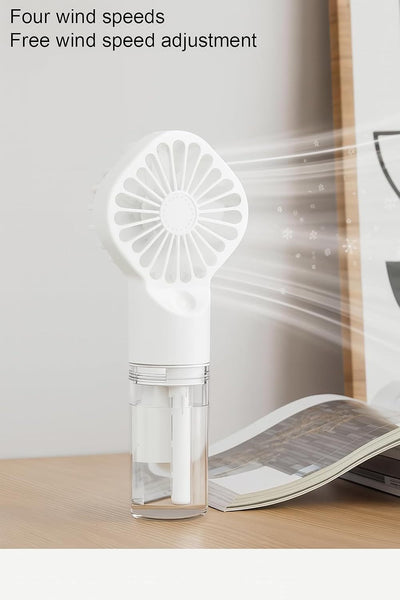 SJMR Handheld Mist Fan – Portable & Lightweight Rechargeable Mini Fan with Cooling Spray for Travel, Outdoor, Gym, Office & Summer Use