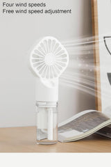 SJMR Handheld Mist Fan – Portable & Lightweight Rechargeable Mini Fan with Cooling Spray for Travel, Outdoor, Gym, Office & Summer Use