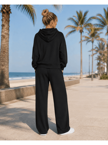 Women'S Soft Touch Tracksuit Set, Zip Up Hooded Jacket & Joggers, Casual 2pcs Lounge Wear Co Ord Outfit, Casual and Sports Wear, Gym Wear Street Wear
