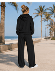 Women'S Soft Touch Tracksuit Set, Zip Up Hooded Jacket & Joggers, Casual 2pcs Lounge Wear Co Ord Outfit, Casual and Sports Wear, Gym Wear Street Wear