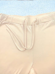European and American Spring/Summer New Fashion Women's Bottoms: Flared Straight-Leg Pants with Classic English Text Print, Daily Casual Butt-Lifting Peach Butt Long Pants, Three-Piece Set