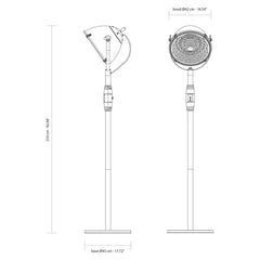Sunred Indus Ultra 1.2M Electric 2,100W Standing Patio Heater