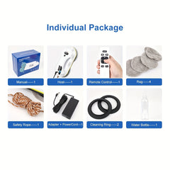 PuRuiKai09 2026 Latest Window Cleaning Robot (Plug-in): Fully automatic remote control operation, with automatic water spraying function and 4.5-meter anti-fall safety rope, set includes 10 cleaning cloths and a water spray bottle (local warehouse