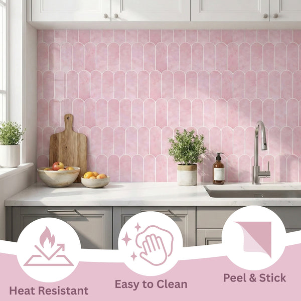 12pcs Self Adhesive Wall Tile Sticker 15.4 x 30.5 cm Peel and Stick Tiles for Kitchen and Bathroom