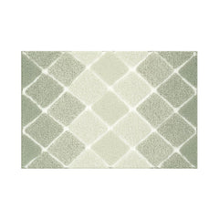 Mon Chateau Diamond Plush Bath Mat in Green, 60 X 91 Cm