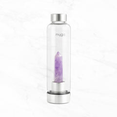 Crystal-Infused Water Bottle – 7200ml Premium Steel & Glass Hydration Bottle with Natural Healing Stones for Stress Relief, Mental Clarity & Spiritual Wellness