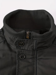 Men's Tactical Jacket with Multiple Pockets, Practical Workwear Style Coat