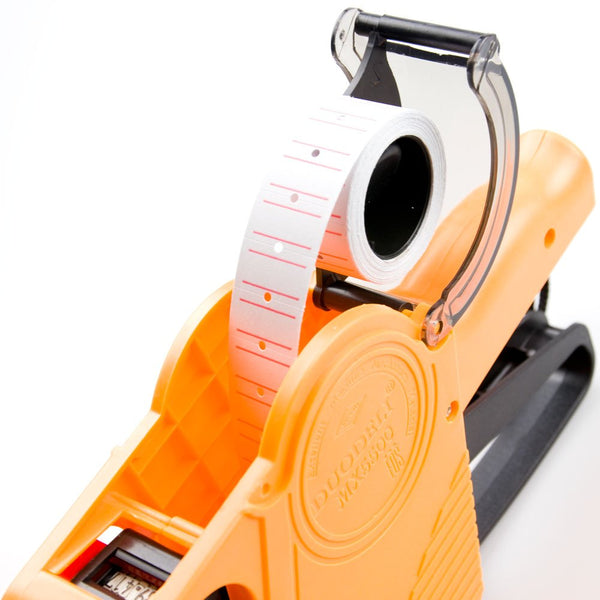 Price Tag Tagging Gun with 11k Labels Roll & Ink Machine Kit MX5500-EOS - with English Number £ $ € Currency Symbols - Retail Shop Labeller - Durable ABS Material