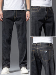 Geng Yuanshi High-End Summer Men's Jeans New Trend Fashion Straight-Leg Light Business Stretch Denim Pants