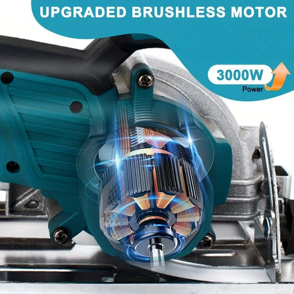 [Machine ONLY]Electric Circular Saw 125mm, Brushless motor,High Power Wood Cutting Saw for Hardwood, MDF, Plywood, Bamboo and PVC Pipe - Corded DIY & Professional Circular Saw