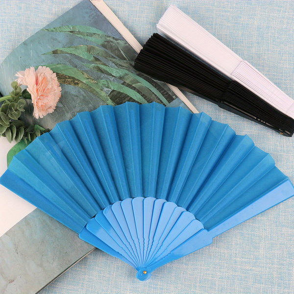 2Pcs Hand Fan Held Portable Spanish Dances Fabric Folding Party Wedding Gift