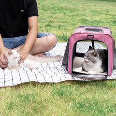 Large Pet Carrier Bag Portable Soft Fabric Fold Dog Cat Puppy Travel Bag in UK