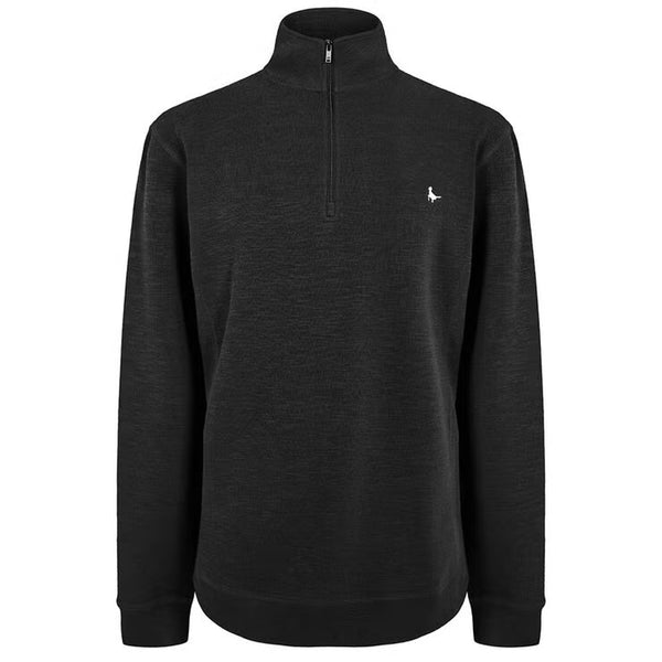 Jack Wills Men'S Melange 1/4 Zip Jumper in Black