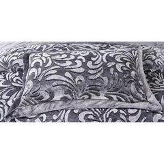 3pcs Embossed Bedspread Set - Coverless Comforter with 2 Pillow Shams, Lightweight All-Season Bedding - Soft Teddy Fleece Bedspread