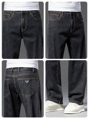 Geng Yuanshi High-End Summer Men's Jeans New Trend Fashion Straight-Leg Light Business Stretch Denim Pants
