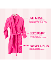 Mens and Ladies Shawl Collar Bathrobe 100% Egyptian Cotton Unisex Shawl Collar Dressing Gown Terry Towelling Bathrobe One Size