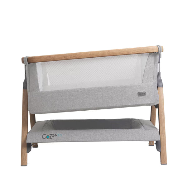 Tutti Bambini Cozee Air Bedside Rocking Crib, Oak & Silver