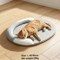 Orthopedic Cooling Dog Bed, Breathable Summer Pet Bed with Raised Edge, Soft Washable Dog Bed Mat for Small to Medium Dogs And Cats, Non-Slip Pet Mat for All-Season Use