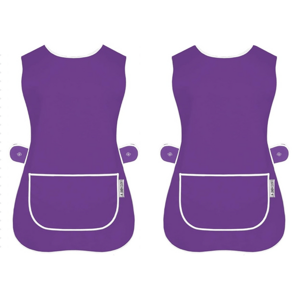 Pack of 2 Tabard Apron | Aprons for Men, Women, and Ladies | Professional Cooking Aprons with 2 Pockets | Adjustable Kitchen Apron for Baking, BBQ, Grilling, Gardening, Crafting, Cleaning, Painting, Barista, Restaurant Work | Cute & Stylish Gift Apron for