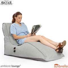 Ambient Lounge Avatar Lounger Outdoor Bean Bag in Dark Grey