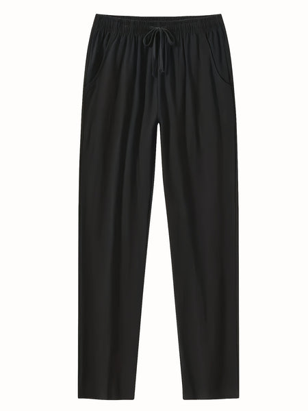 3pcs Solid Pants for Men, Trendy Casual Trousers for Males