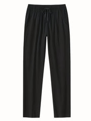 3pcs Solid Pants for Men, Trendy Casual Trousers for Males