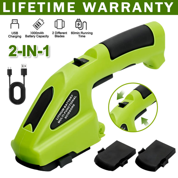 Cordless Hedge & Grass Trimmer, Portable 2-in-1 Electric Handheld Hedge Trimmer & Pruner, Easy to Use for Professionals and Homeowners, Hedge Trimmer Electric, Home Gardening Tool, Comfortable Grip Handle, Durable Construction.