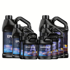 FUNEPOXY Epoxy Resin Kit 1:1 Crystal Clear Epoxy Resin for Table Top 500ml/1L/2L/4L/8L