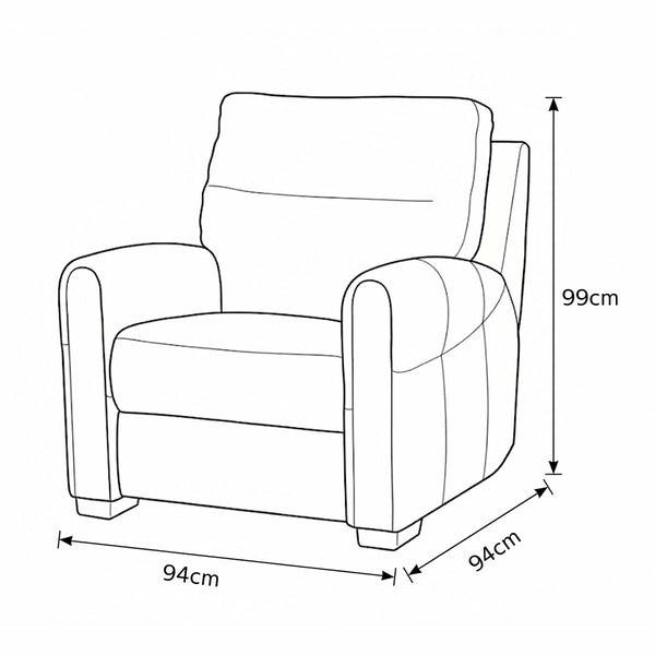 Nicoletti Atlanta Beige Leather Power Reclining Armchair