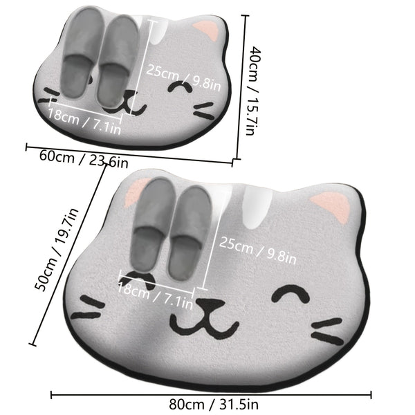 Cartoon Animal Flannel Bath Mat