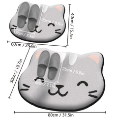 Cartoon Animal Flannel Bath Mat
