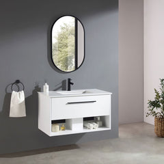 Ove Camila 900Mm Wide Wall Mounted Vanity in Matte White