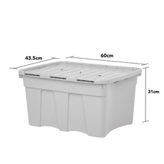 Wham 54 Litre Croc Box with Grey Lids - 5 Pack