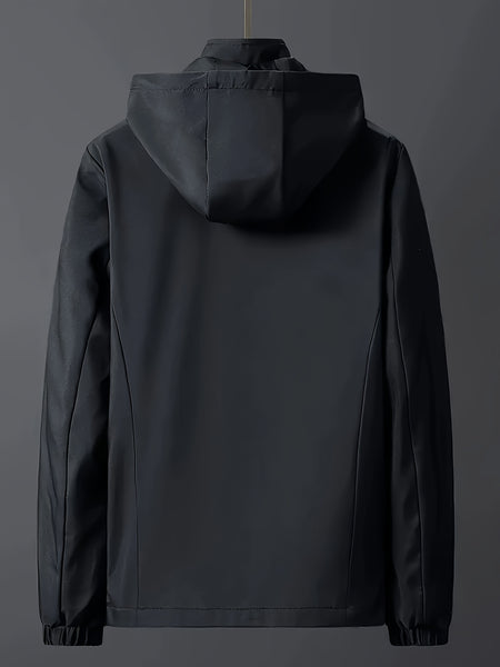 Windproof Detachable Hooded Jacket Korean Style Loose Fashion Handsome Casual Men's Top