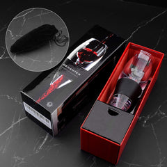 Hotder Wine Aerator, Acrylic Red Wine Decanter Pourer with Base Gift Set for Christmas New Year Party Wine Lover