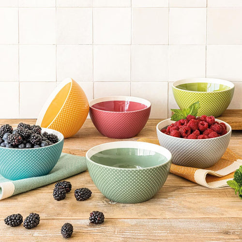 Over & Back Stoneware Bowl Set, 6 Piece