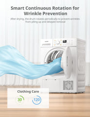 COMFEE' Freestanding Heat Pump Tumble Dryer,8Kg Front Load,16 Programmes, Auto-Dry,Anti-Crease,Refresh,White,Cfg09Eh80/W-Uk