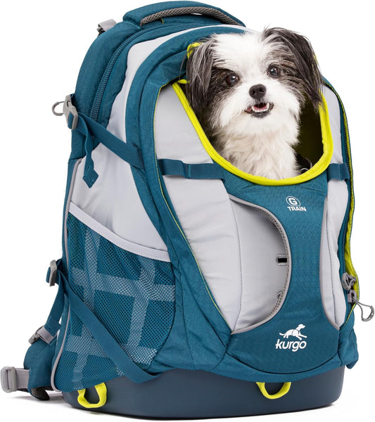 Kurgo G-Train Pack, Carrier Backpack for Small Dogs and Cats, Ideal for Hiking or Travel, Waterproof Bottom, Chili Red