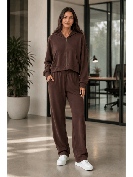 Women'S Soft Touch Tracksuit Set, Zip Up Hooded Jacket & Joggers, Casual 2pcs Lounge Wear Co Ord Outfit, Casual and Sports Wear, Gym Wear Street Wear