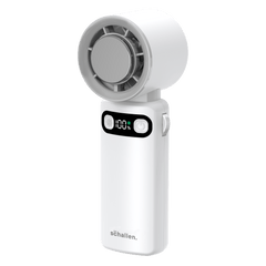 Schallen Handheld Fan Rechargeable with Cooling Pad, 100 Adjustable Speeds, Digital Display, 4000mAh Battery Up to 11 Hours, USB C Portable Fan for Travel, Office and Home