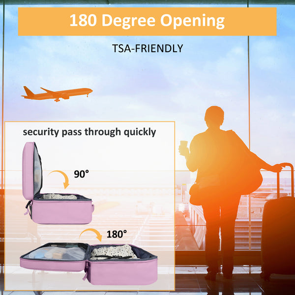 Travel Backpack Cabin Bag Fits EasyJet 45×36×20 / Ryanair 40×30×20, Airline Approved Underseat Travel Backpack with Laptop Compartment, Carry-On Luggage, Travel Bag for Women, Lightweight Carry-On Bag for Work, School or Weekend Trips, Purple