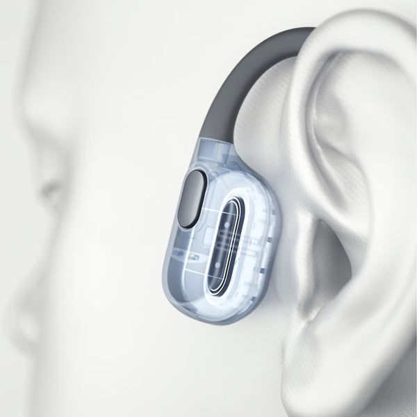 Shokz Open Run SE Bone Conduction Headphones in Comet Grey