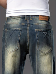Geng Yuanshi High-End Summer Men's Jeans New Trend Fashion Straight-Leg Light Business Stretch Denim Pants