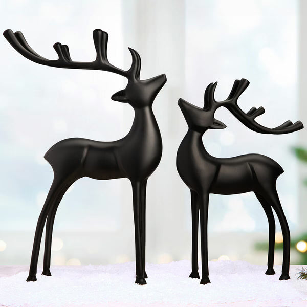 Aluminum Reindeer Assortment- Set of 2- Silver