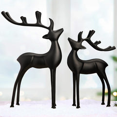 Aluminum Reindeer Assortment- Set of 2- Black