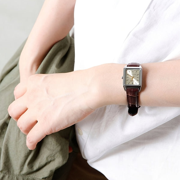 Casio Vintage Small Square Watch for Women and Teens, Simple Analog Style