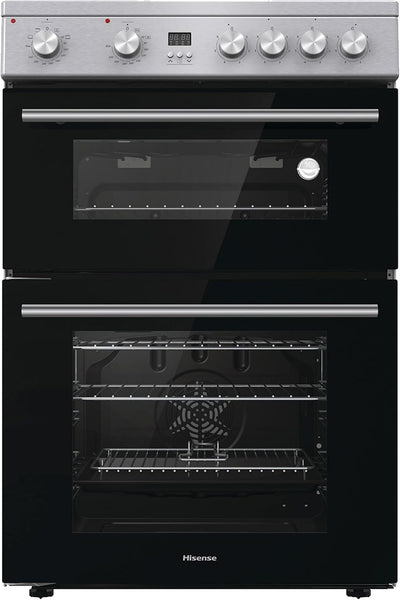 Hisense HDE3211BBUK 60Cm Electric Cooker with Ceramic Hob-Black , a Rated Double Oven