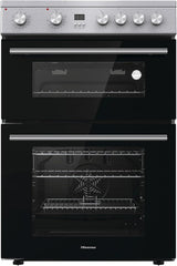 Hisense HDE3211BBUK 60Cm Electric Cooker with Ceramic Hob-Black , a Rated Double Oven