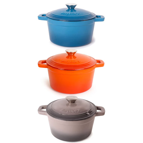 Berghoff Neo Cast Iron round Stockpot, 20Cm/2.8L in 3 Colours