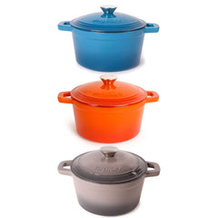 Berghoff Neo Cast Iron round Stockpot, 20Cm/2.8L in 3 Colours